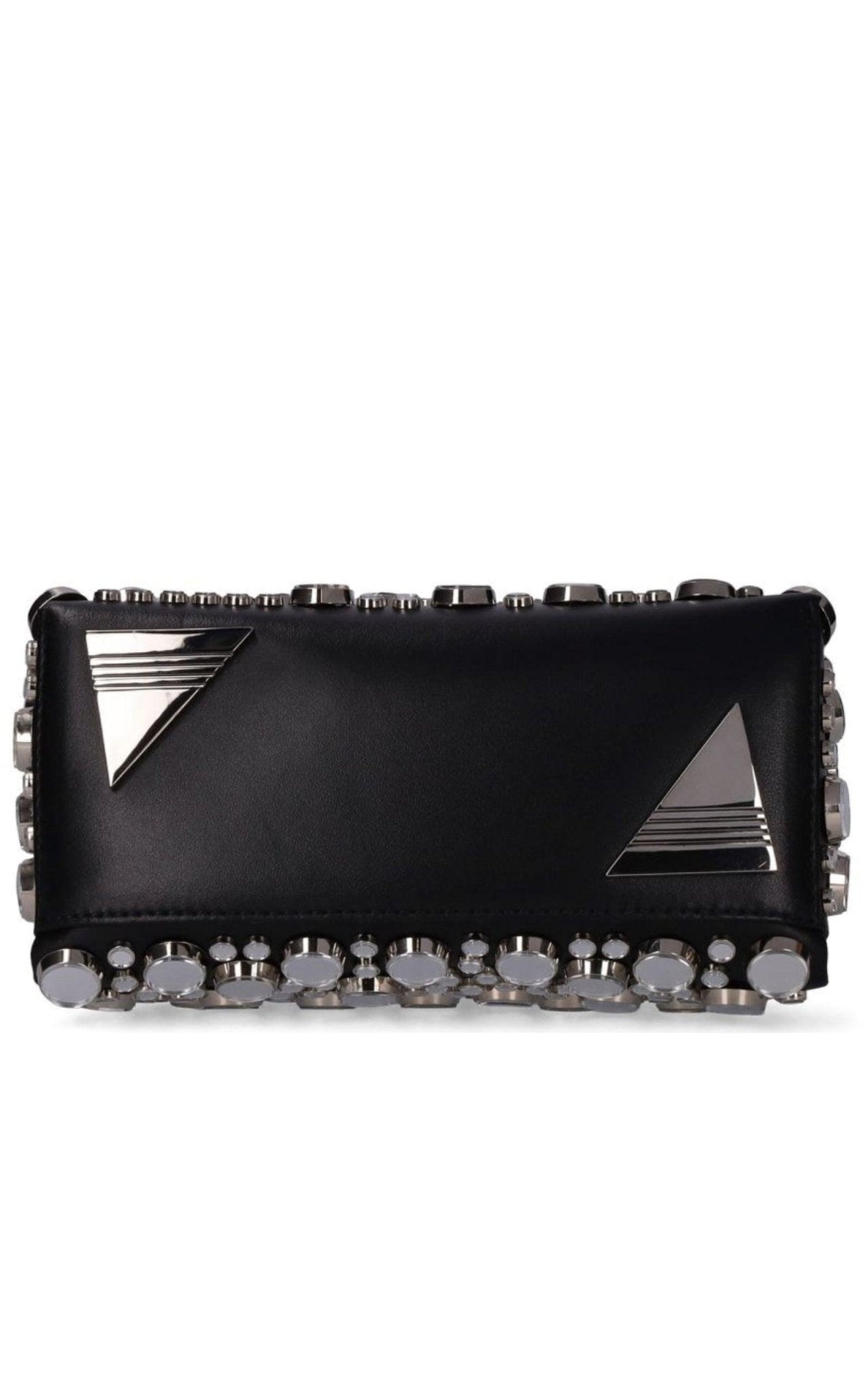 The Attico Black Midnight Workmanship Mirror Clutch - Runway Catalog