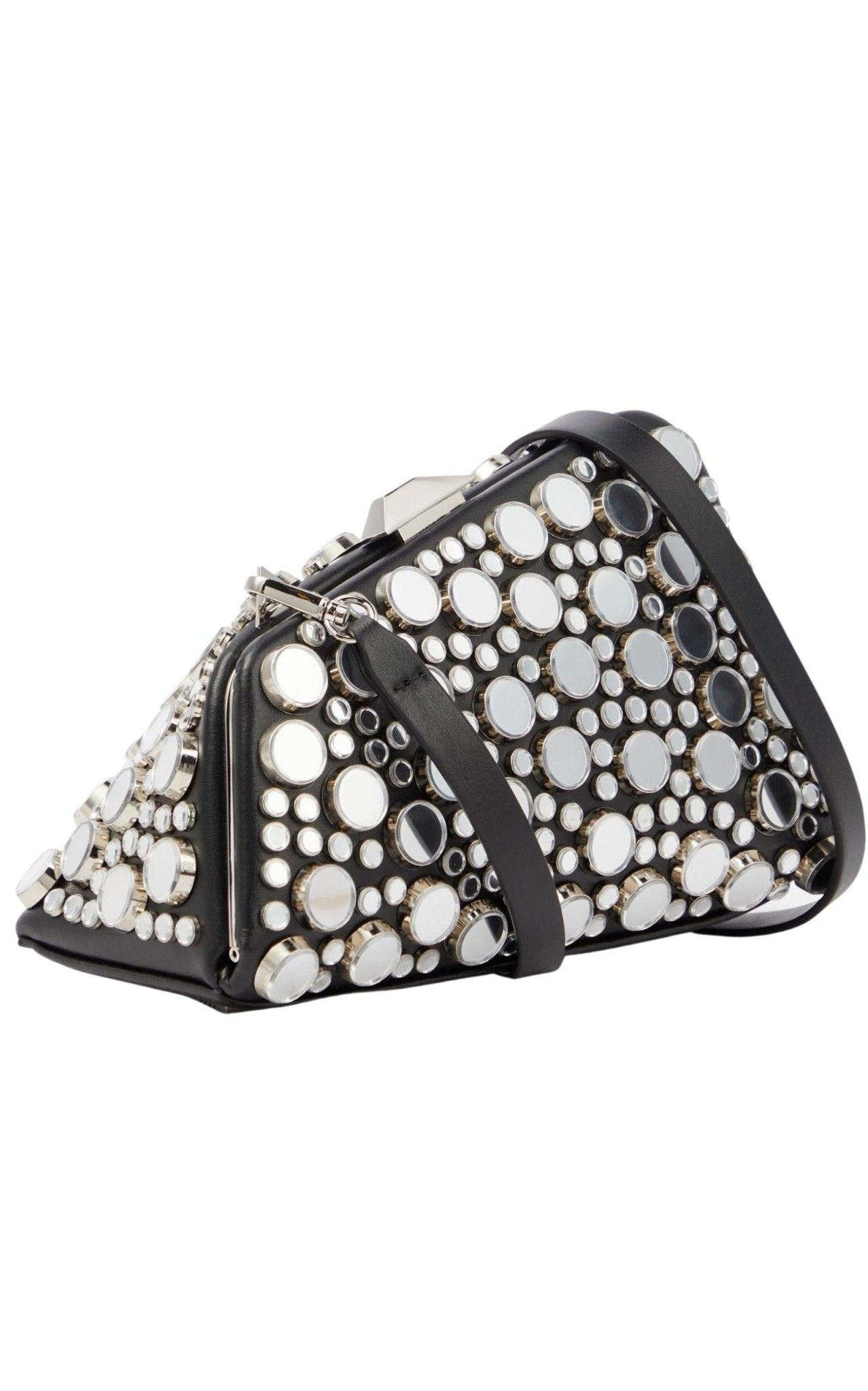 The Attico Black Midnight Workmanship Mirror Clutch - Runway Catalog