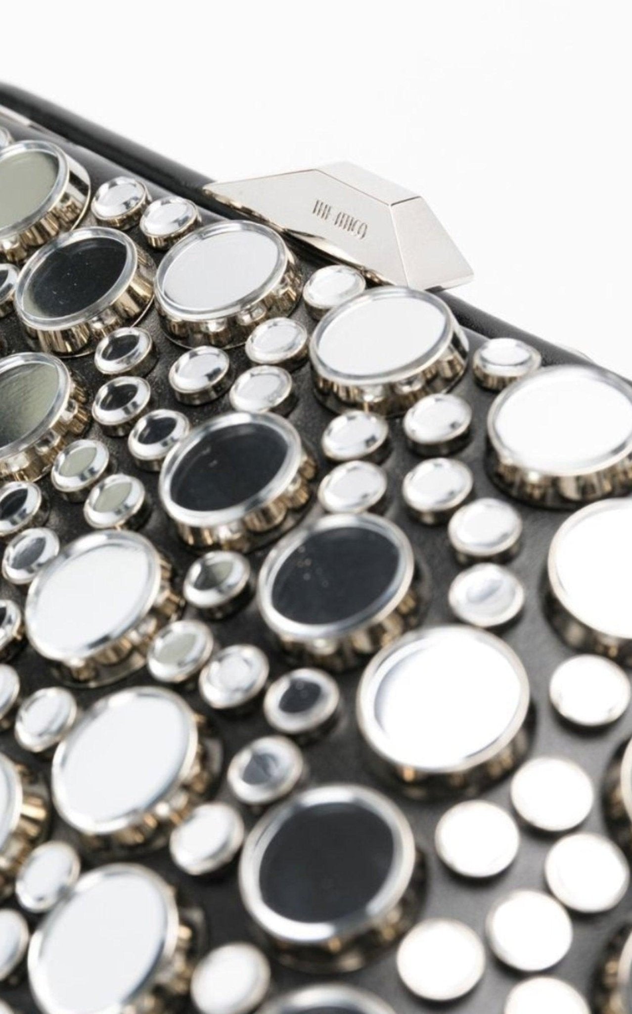The Attico Black Midnight Workmanship Mirror Clutch - Runway Catalog