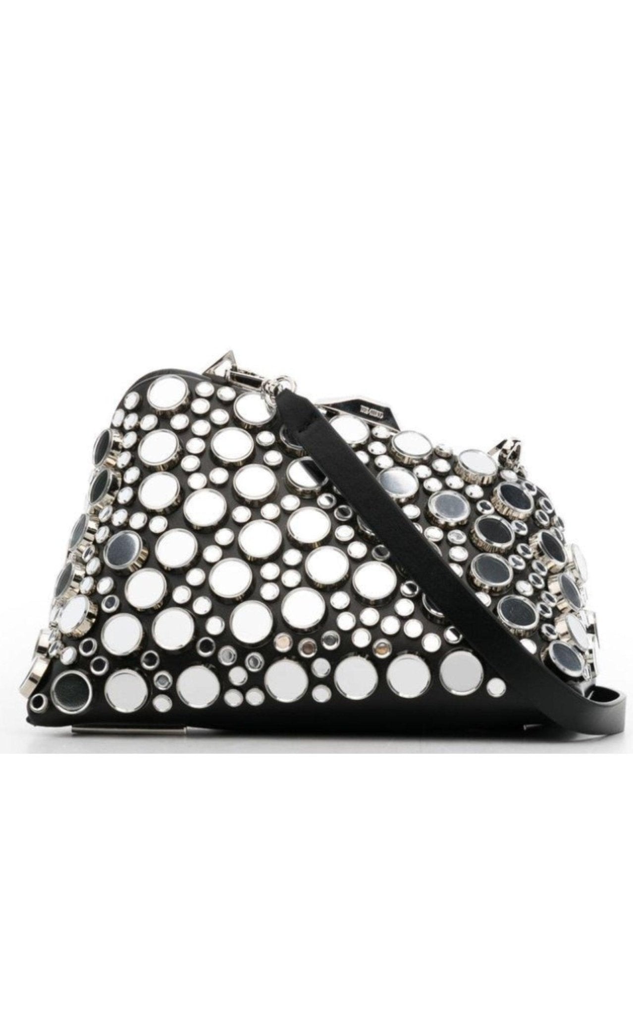 The Attico Black Midnight Workmanship Mirror Clutch - Runway Catalog