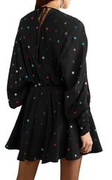 Gathered Sequin-embellished Crepe De Chine Mini Dress The Attico