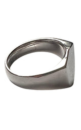 Shield Polished Silver Ring Tom Wood