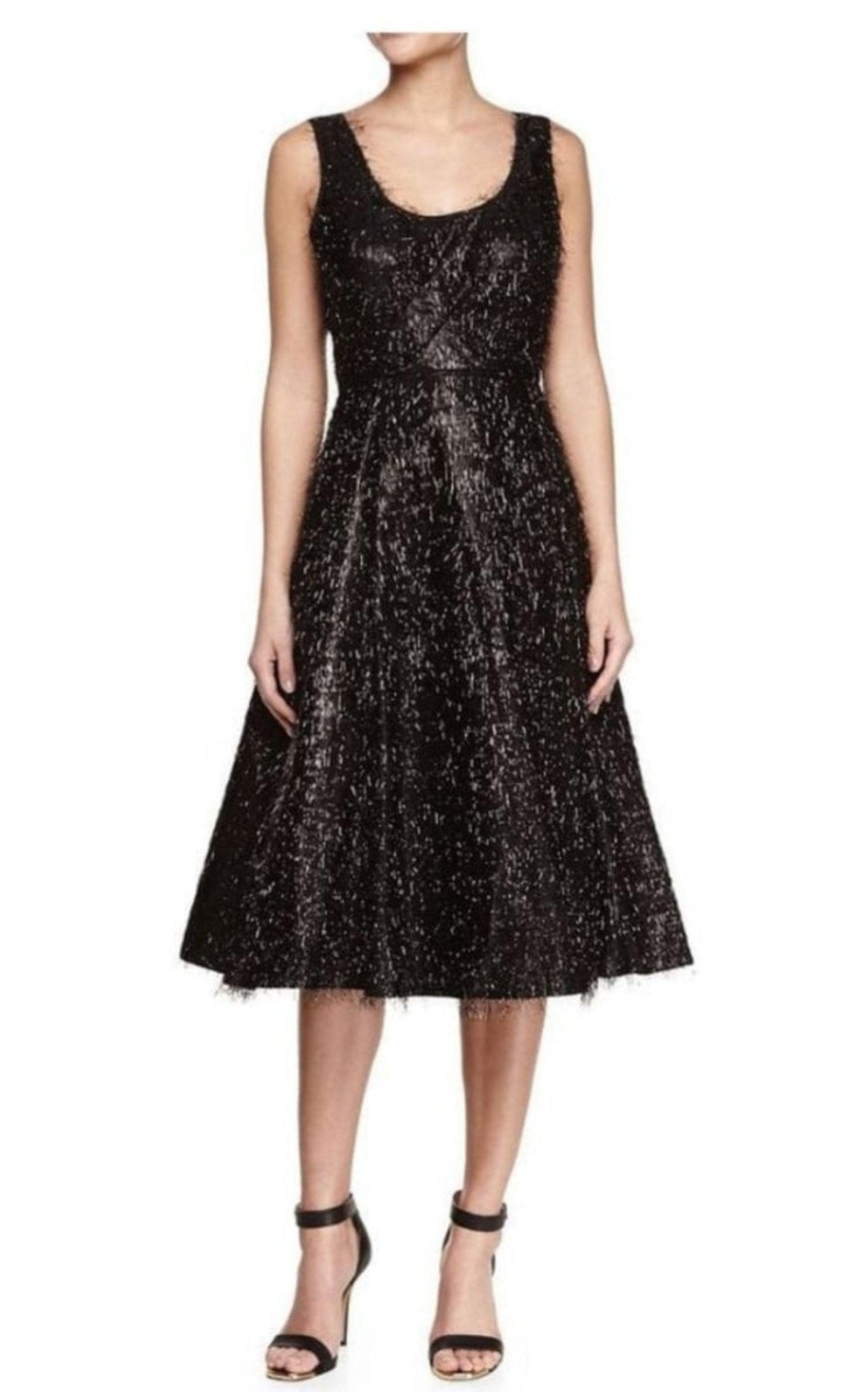 Tracy Reese Sleeveless Beaded & Eyelash Fringe Dress - Runway Catalog