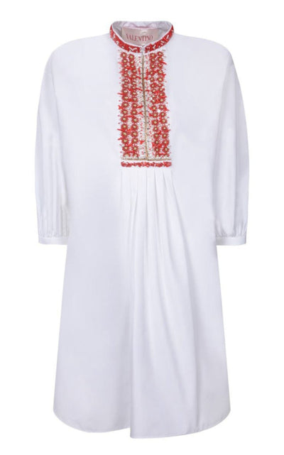 Valentino Bead Embellished Crewneck Mini Dress - Runway Catalog