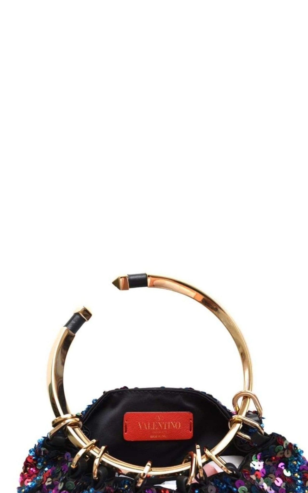 Valentino Bebop Loop Sequin Clutch - Runway Catalog