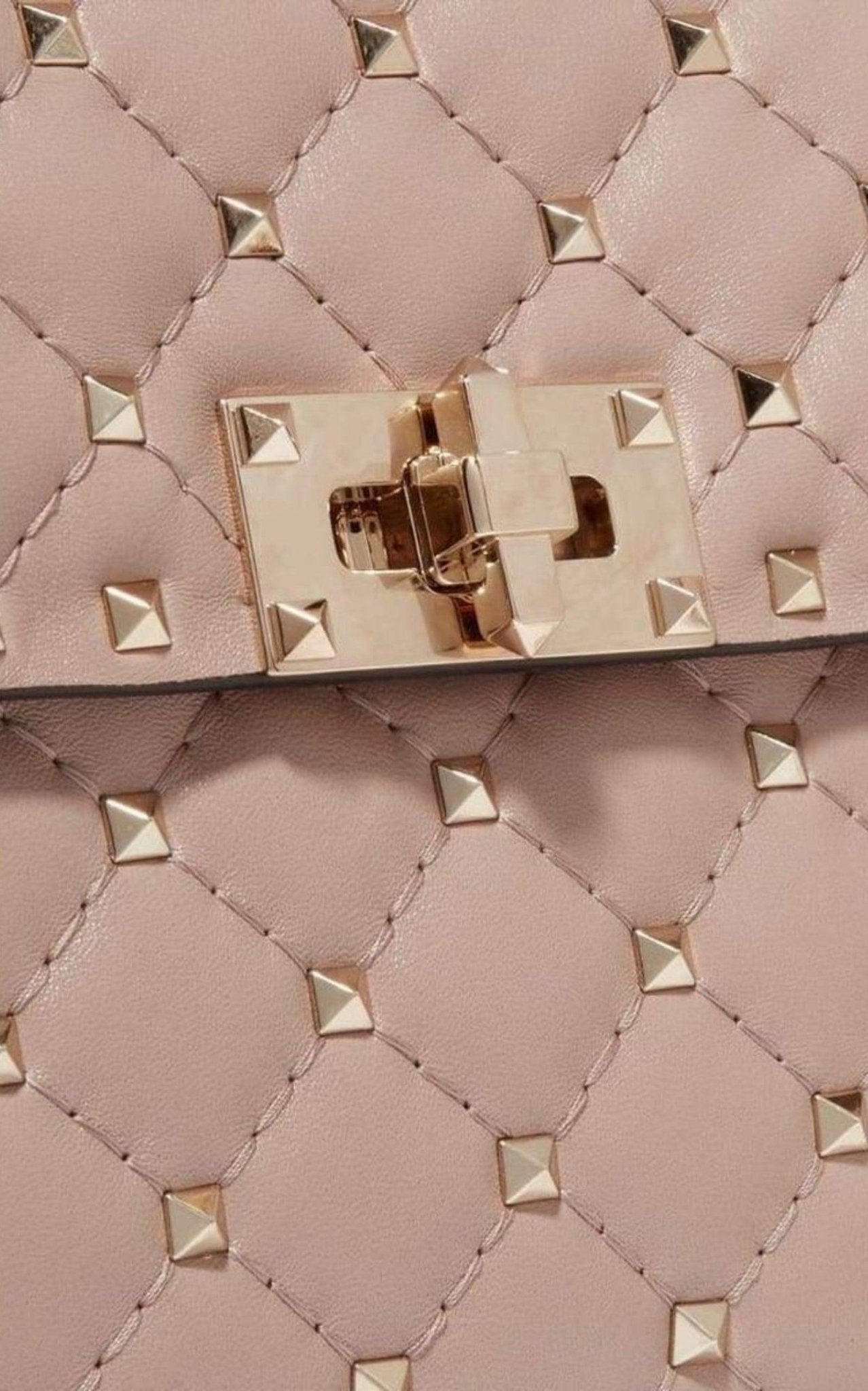 Valentino Beige Medium Rockstud Matelassé Bag - Runway Catalog
