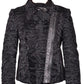 Black Astrakhan Lamb Fur Karakul Biker Jacket Valentino