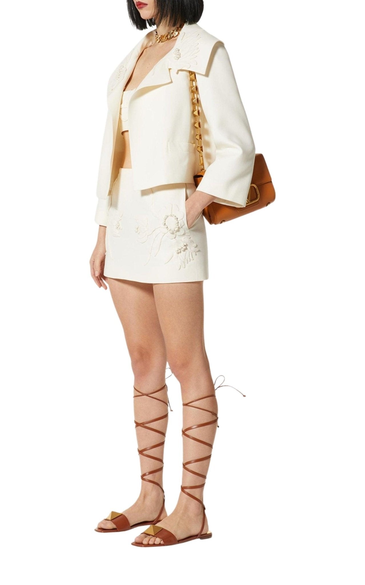 Valentino Floral - embroidered Mini Skirt - Runway Catalog