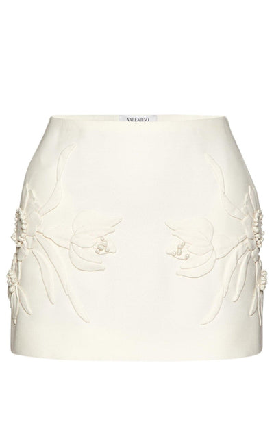 Valentino Floral - embroidered Mini Skirt - Runway Catalog