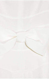 Ivory Bow-Back Strapless Silk Gown Valentino