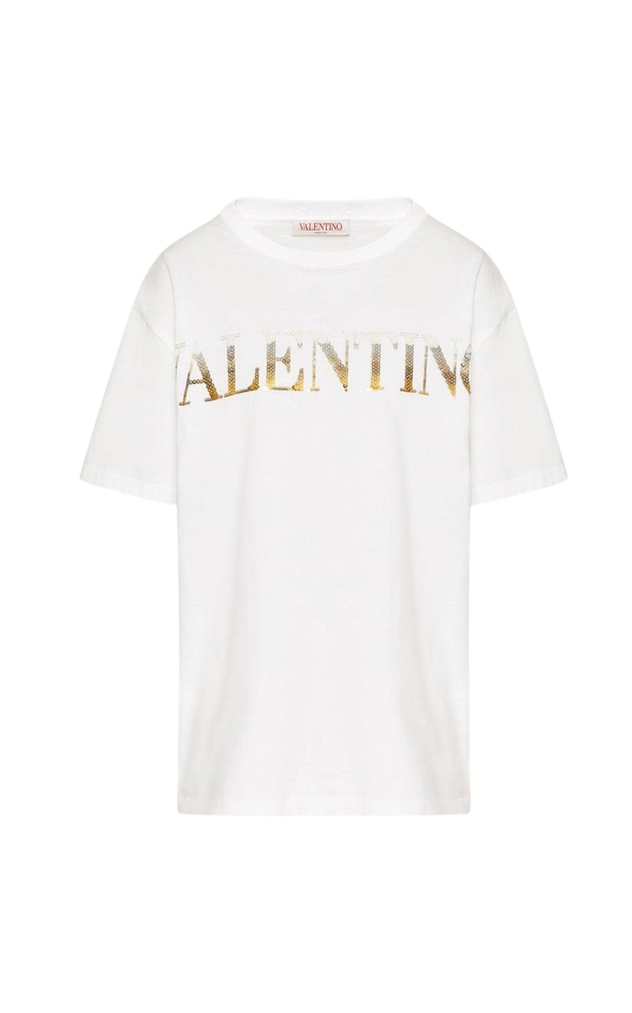 Valentino Ombre Sequin Logo T-Shirt - Runway Catalog