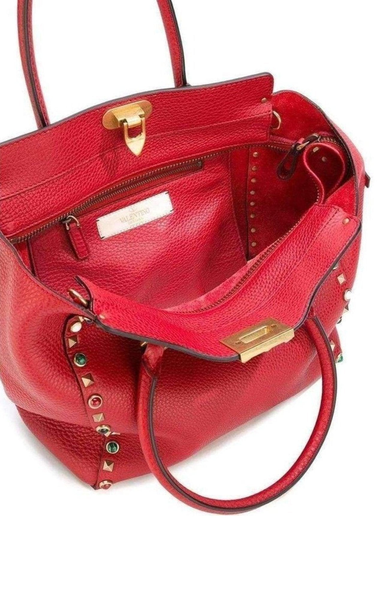 Valentino Rockstud Rolling Trapeze Tote Bag - Runway Catalog