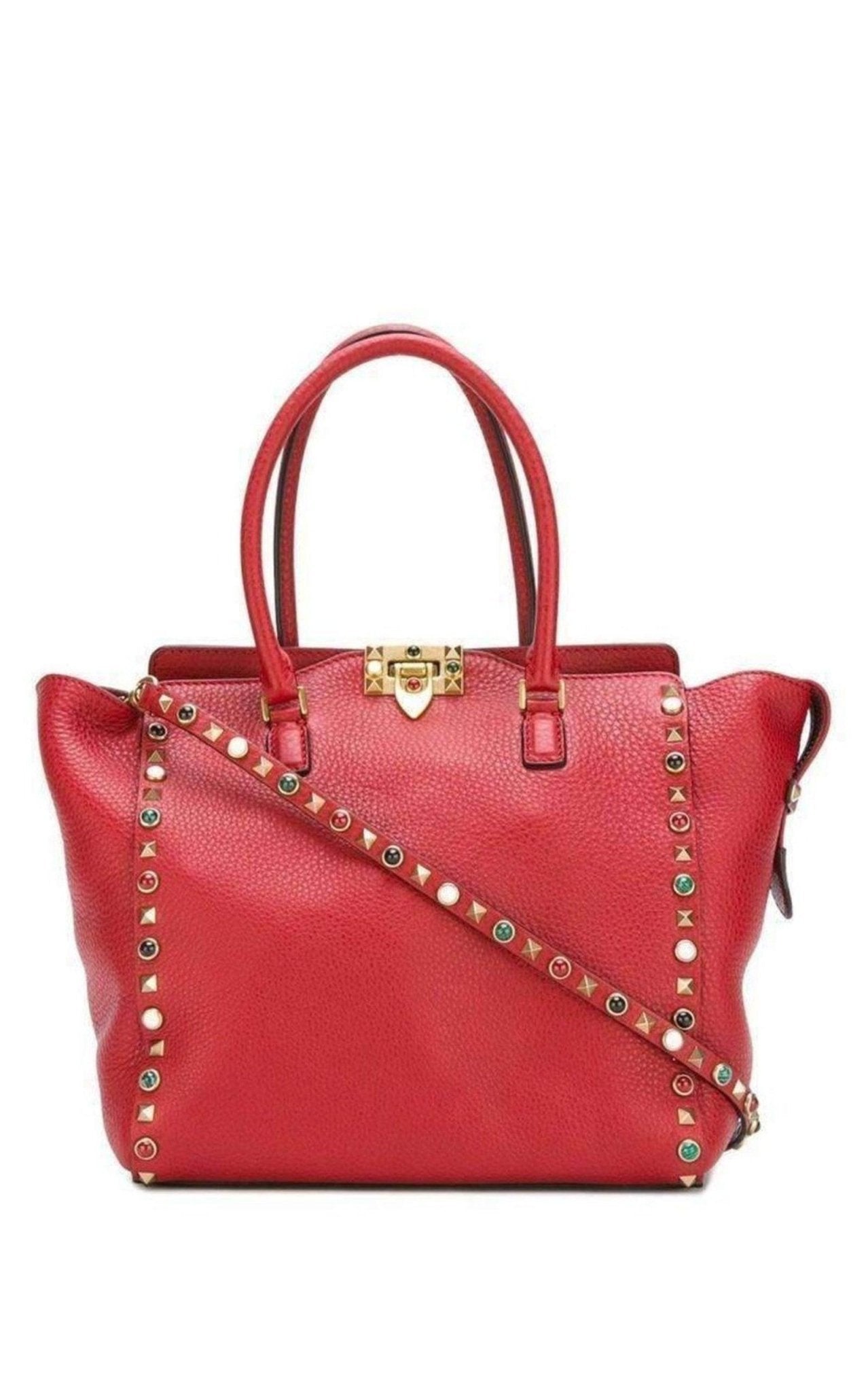 Valentino Rockstud Rolling Trapeze Tote Bag - Runway Catalog