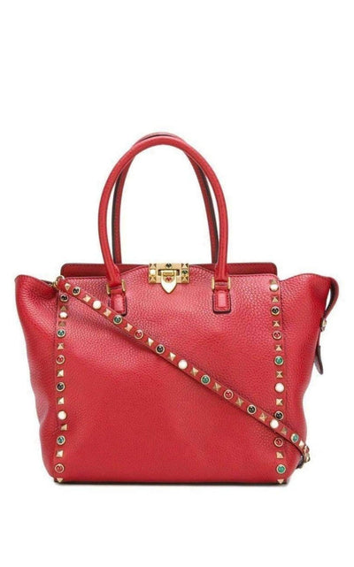 Valentino Rockstud Rolling Trapeze Tote Bag - Runway Catalog