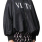 Ruched Printed Shell Bomber Jacket Valentino