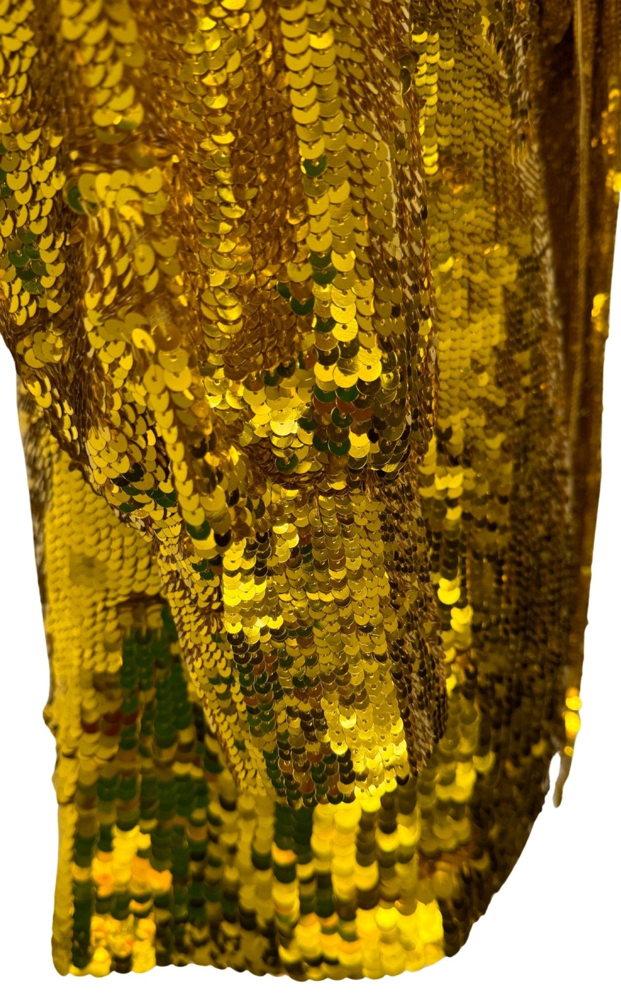 Valentino Sequin Tulle Mini Dress In Gold - Runway Catalog