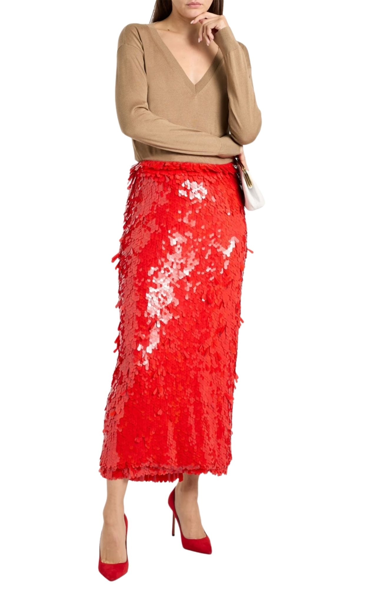 Valentino Sequinned Tulle Midi Skirt - Runway Catalog