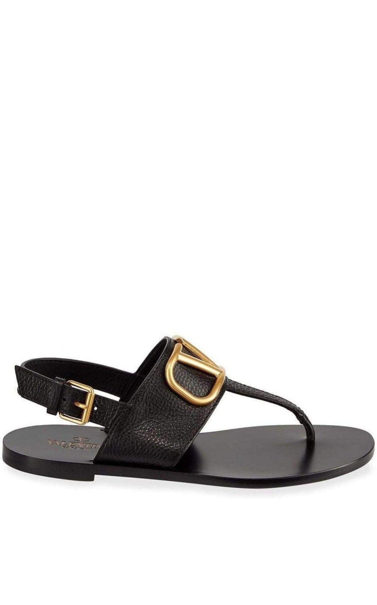 Valentino V - LOGO Leather Thong Sandal - Runway Catalog