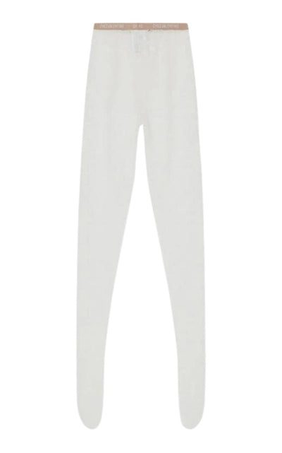 Valentino White 'Chez Valentino' Lace Tights - Runway Catalog