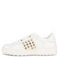 White Leather Rockstud Sneakers Valentino