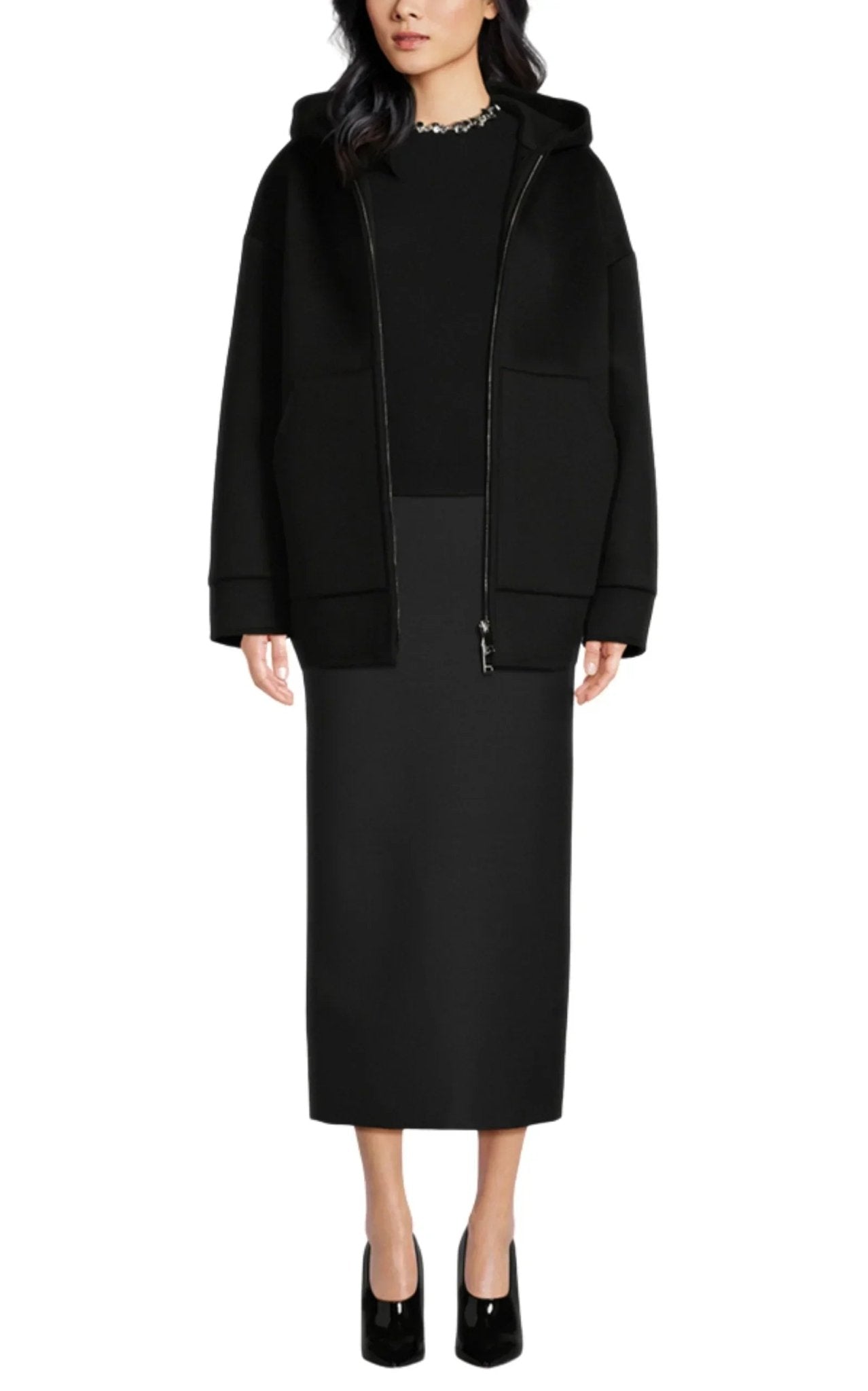 Valentino Zip - Up Drop Shoulder Hoodie Jacket - Runway Catalog