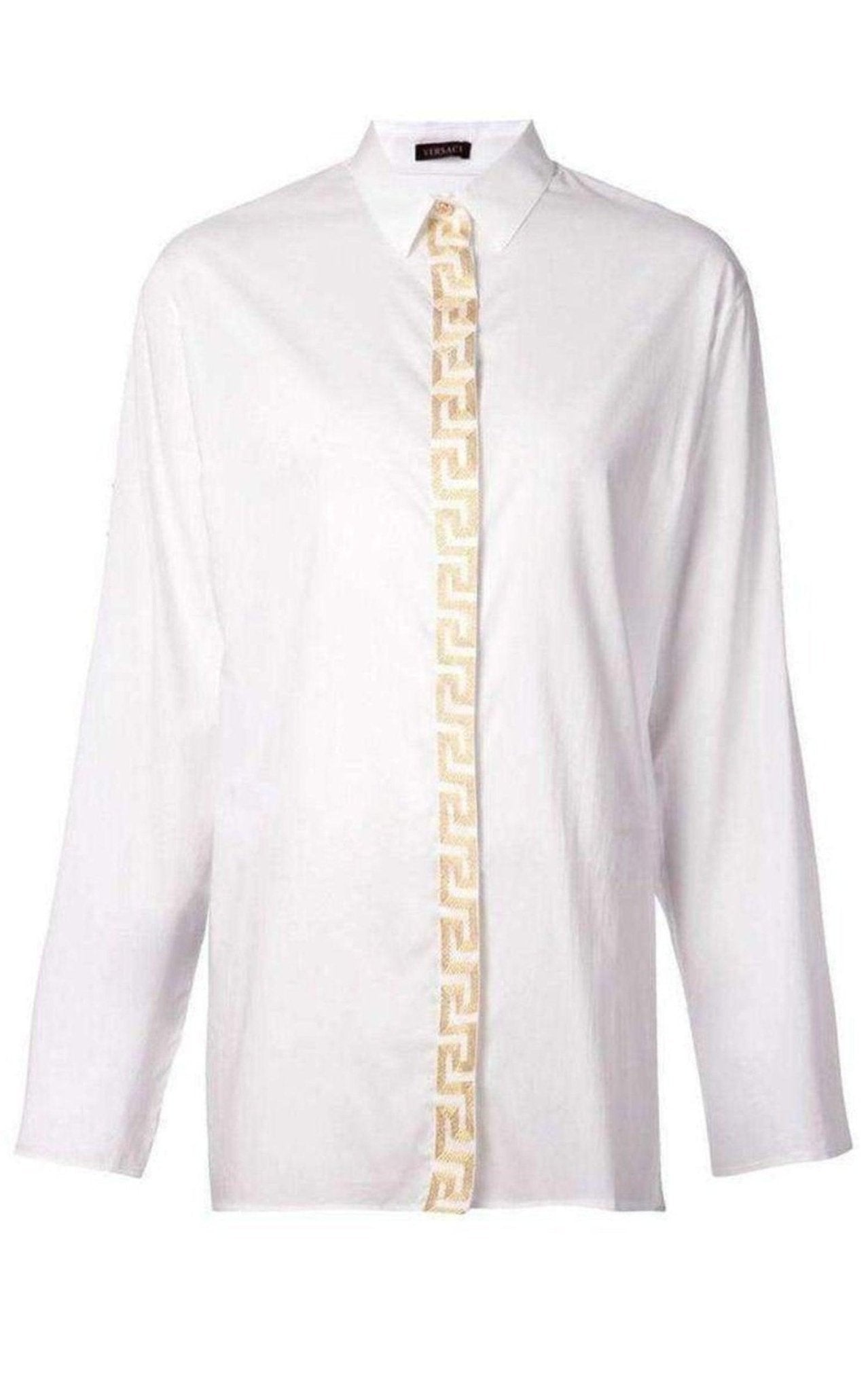 Versace Embroidered Placket Shirt - Runway Catalog