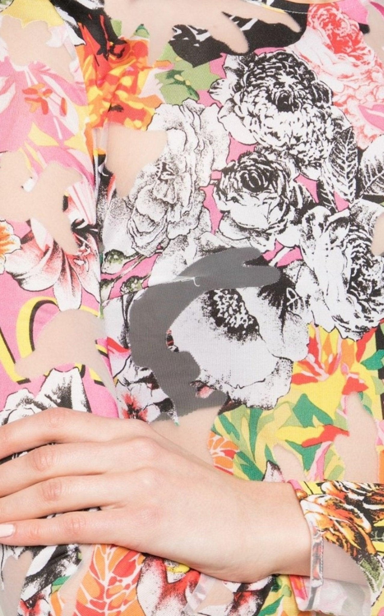 Versace Floral Jersey Top - Runway Catalog