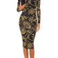 Versace Jeans Couture Baroque print Midi Dress