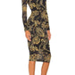 Versace Jeans Couture Baroque print Midi Dress