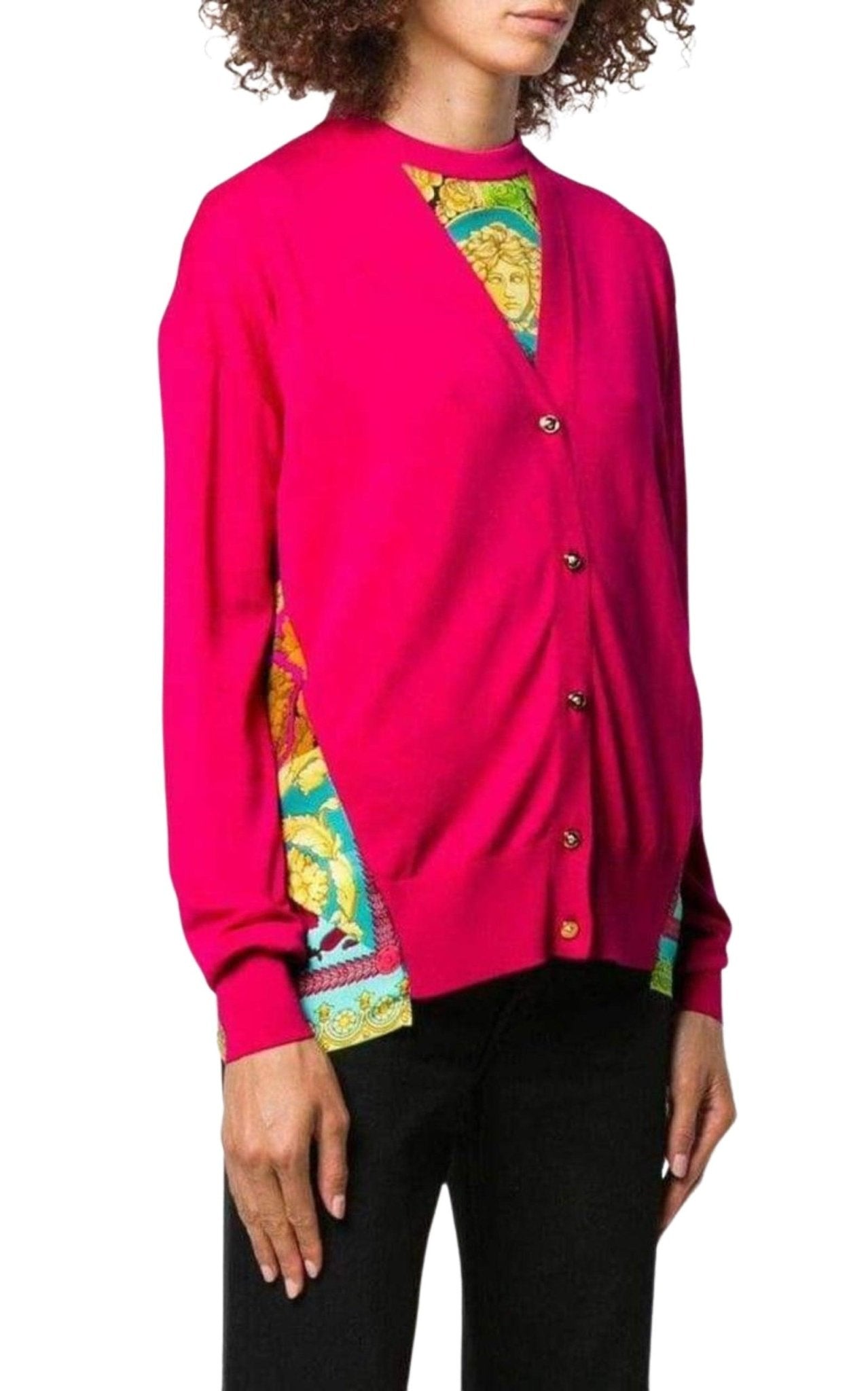 Versace Medusa Print Cardigan - Runway Catalog