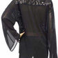 Silk Cut Out Leather Applique Shirt Versace