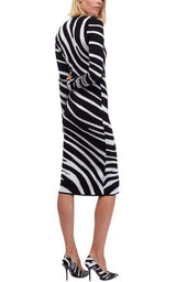 Zebra Print Sweater Dress Versace