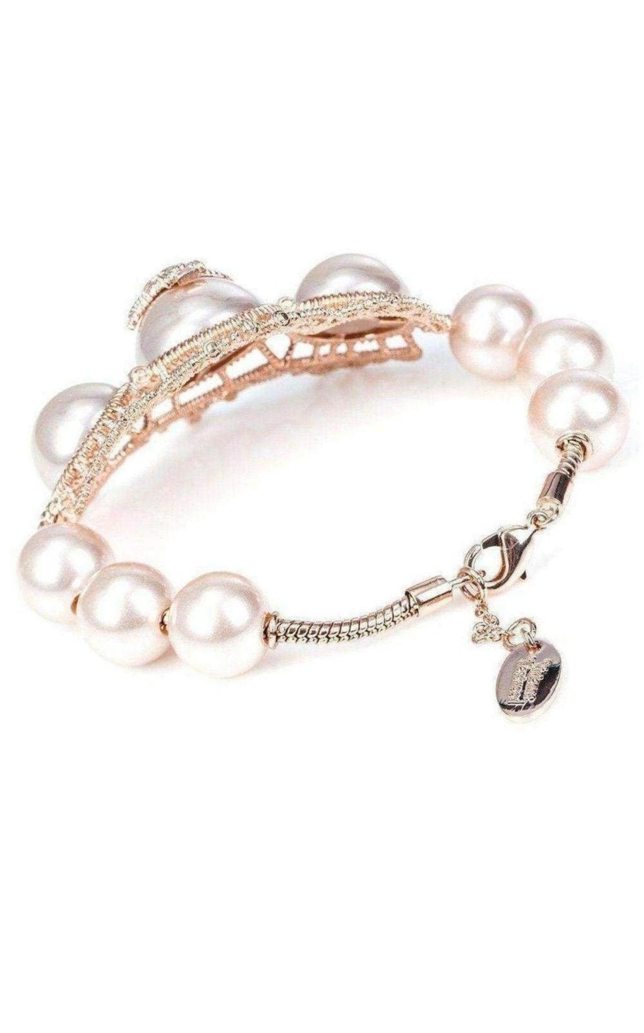 Vivienne Westwood Isolde Large Pearl Pink Gold Bracelet - Runway Catalog