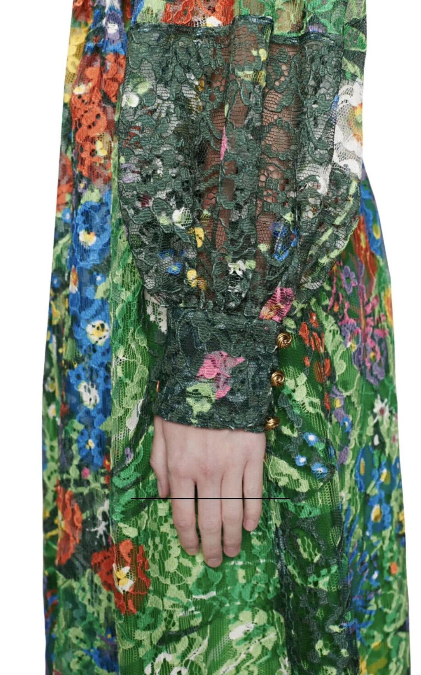  Guccix Ken Scott Floral Print Lace Dress - Runway Catalog