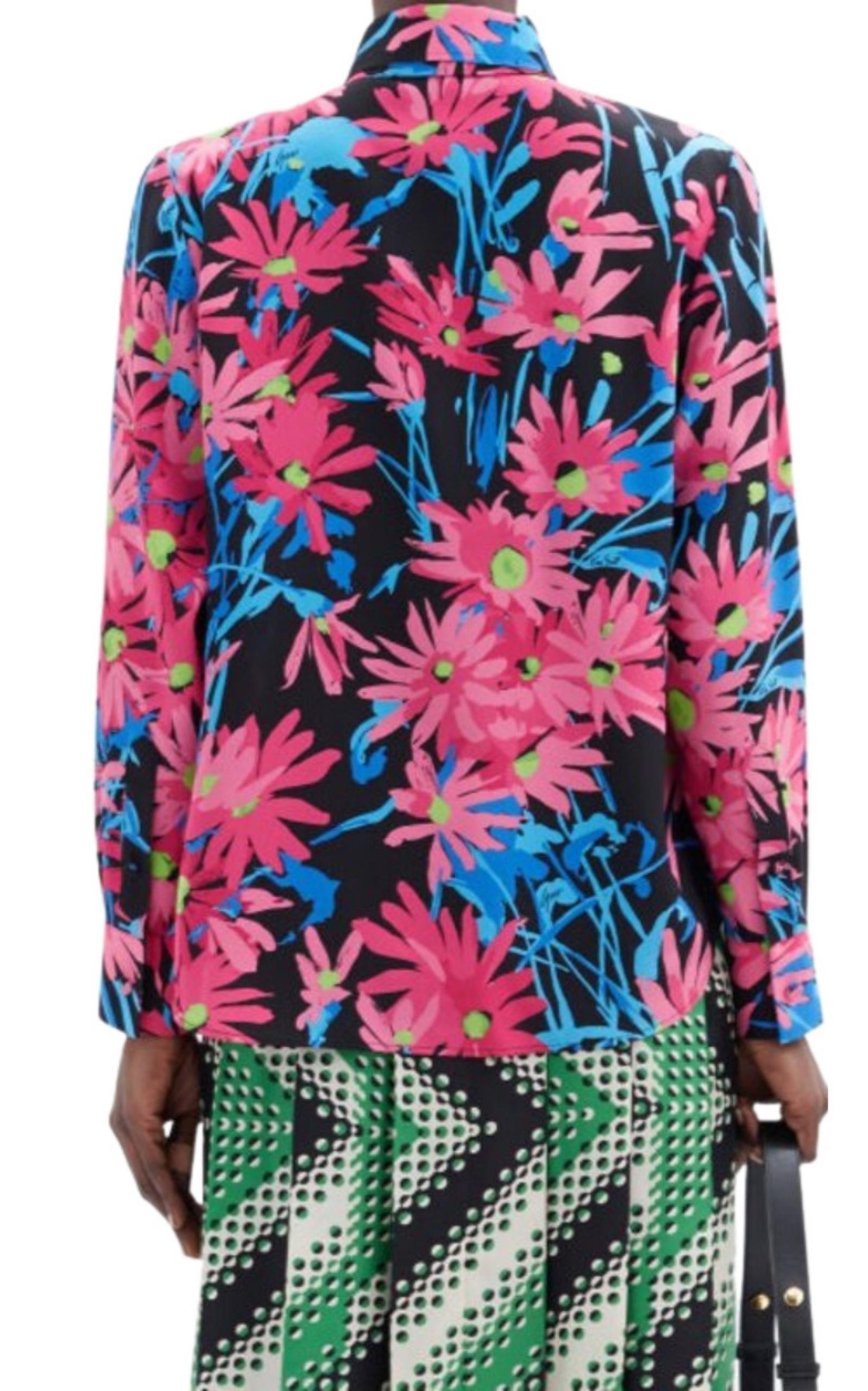 Gucci X Ken Scott Floral-print Silk-twill Pyjamas In Burgundy Multi