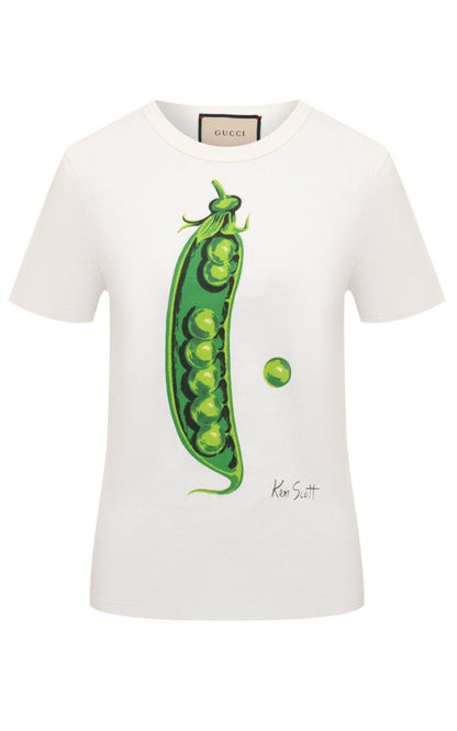 Guccix Ken Scott Pea Print T-shirt - Runway Catalog