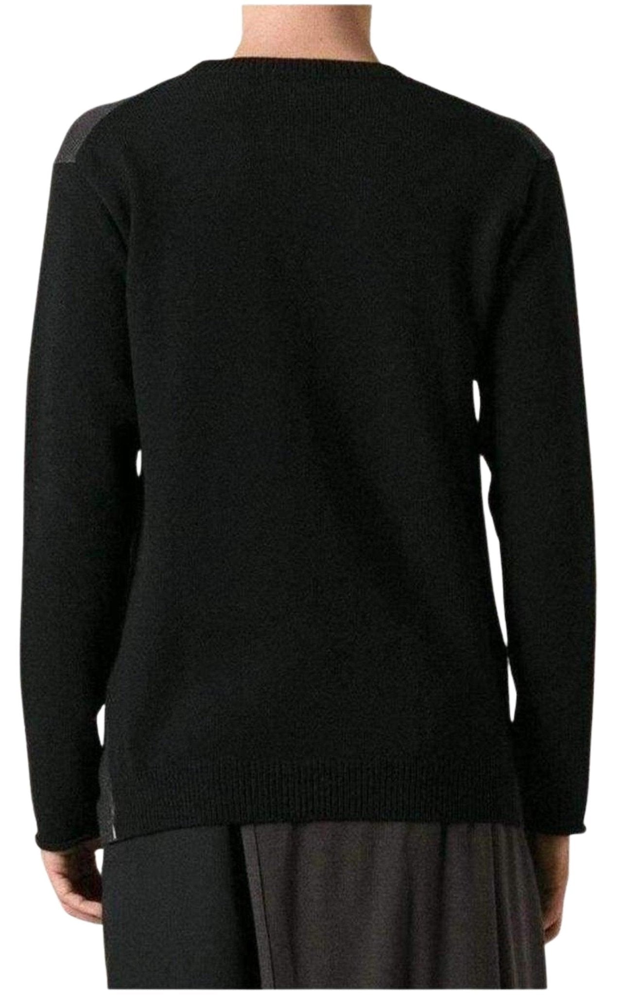 Yohji Yamamoto Portrait Print Black Sweater - Runway Catalog