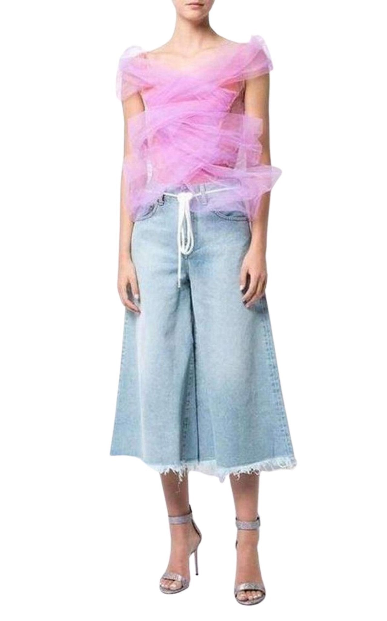 Y/Project Pink Tulle Layer Second Skin Bodysuit - Runway Catalog