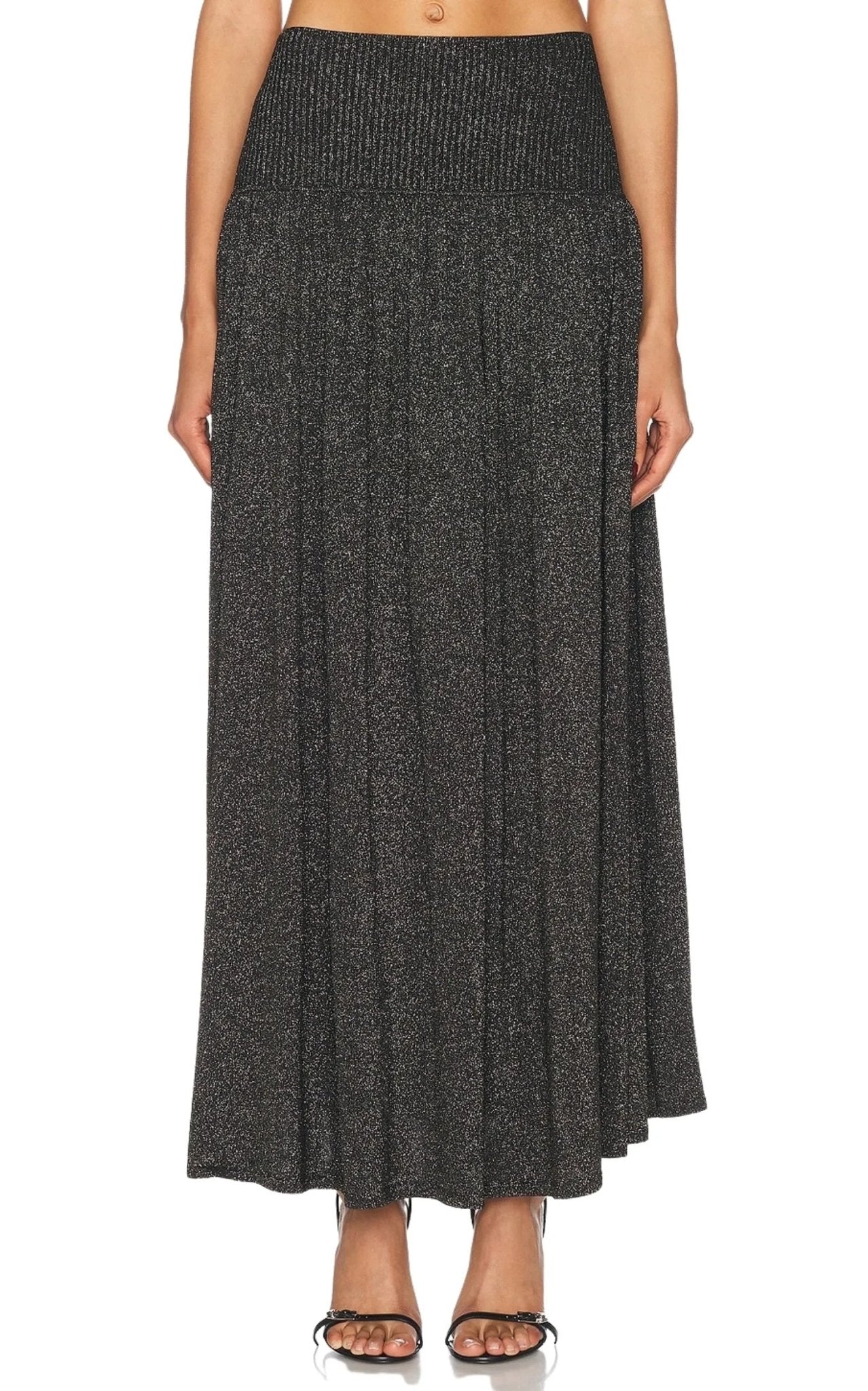 Zimmermann Crush Metallic Flare Skirt - Runway Catalog