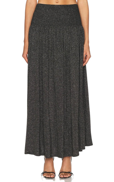 Zimmermann Crush Metallic Flare Skirt - Runway Catalog