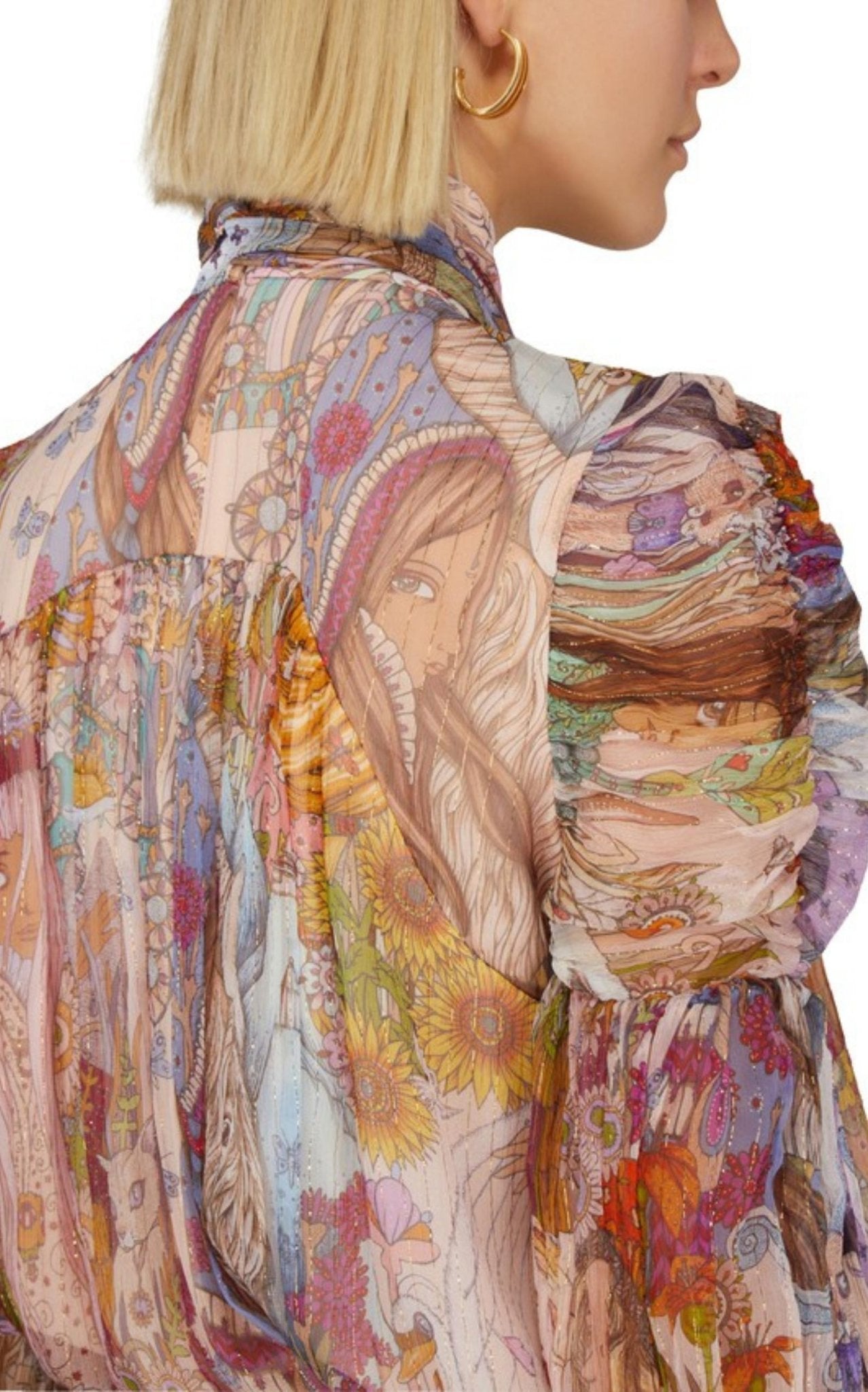 Zimmermann Kaleidoscope Silk & Lurex Shirt - Runway Catalog