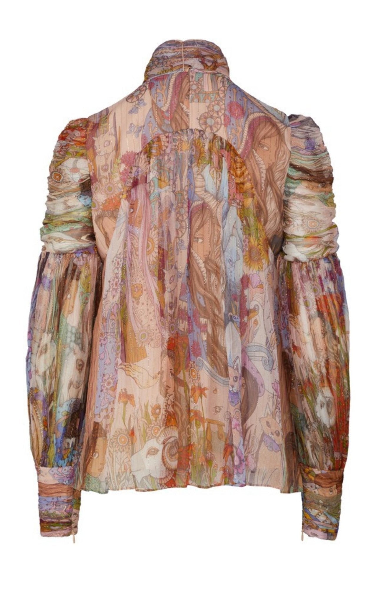 Zimmermann Kaleidoscope Silk & Lurex Shirt - Runway Catalog