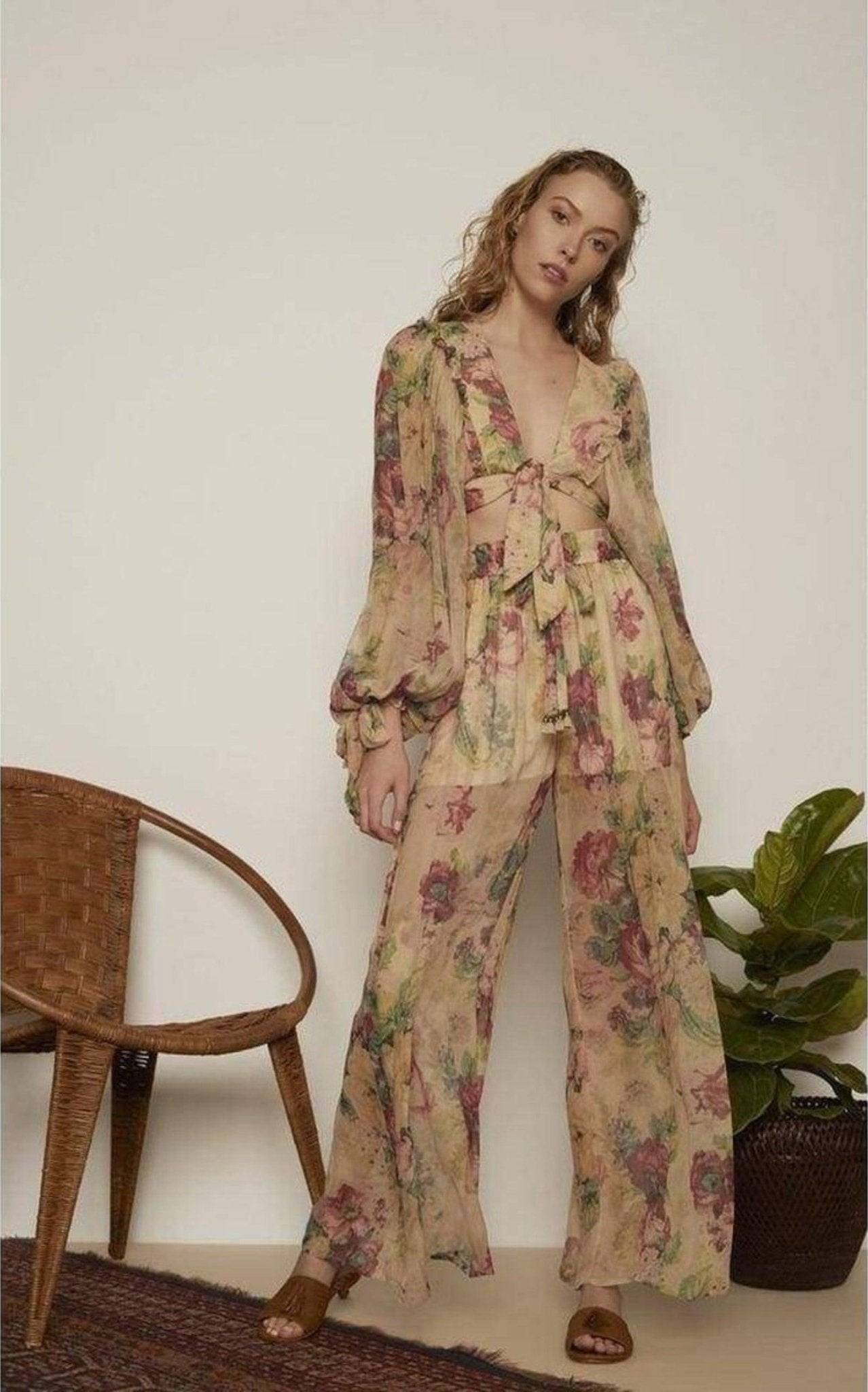 Zimmermann Melody Wide Leg Silk Pant - Runway Catalog