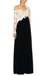 Sensory Lace and Velvet Gown Zimmermann