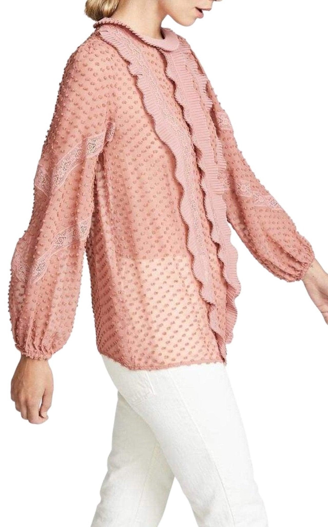 Zimmermann Unbridled Spliced Silk Blouse - Runway Catalog