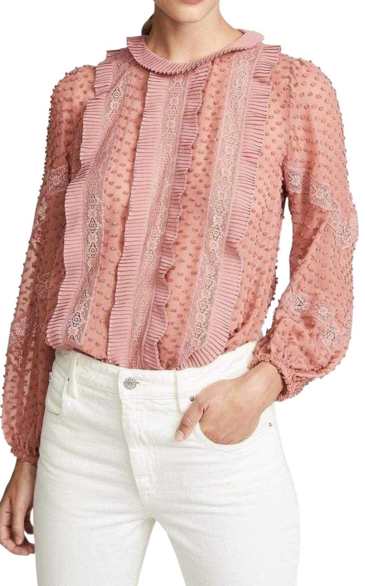 Zimmermann Unbridled Spliced Silk Blouse - Runway Catalog
