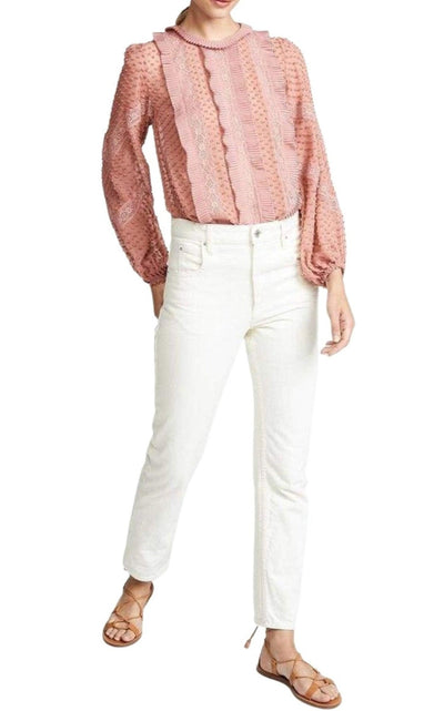 Zimmermann Unbridled Spliced Silk Blouse - Runway Catalog