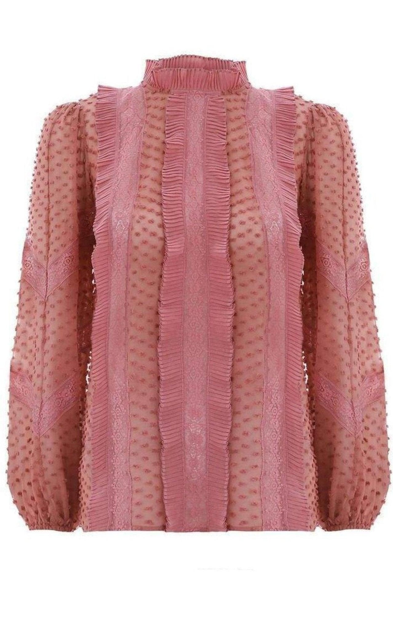 Zimmermann Unbridled Spliced Silk Blouse - Runway Catalog